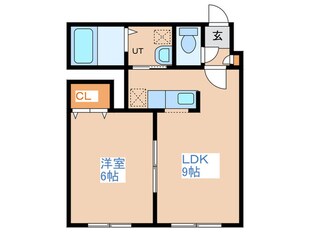 サ－クヒル学園前の物件間取画像